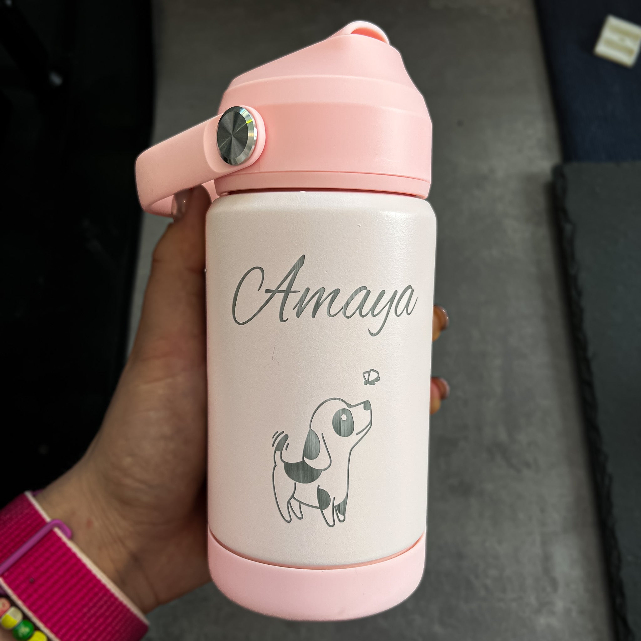 pinke Kinder Thermoflasche