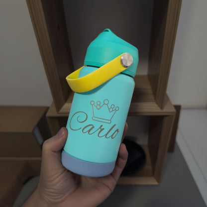 hellblaue Thermoflasche