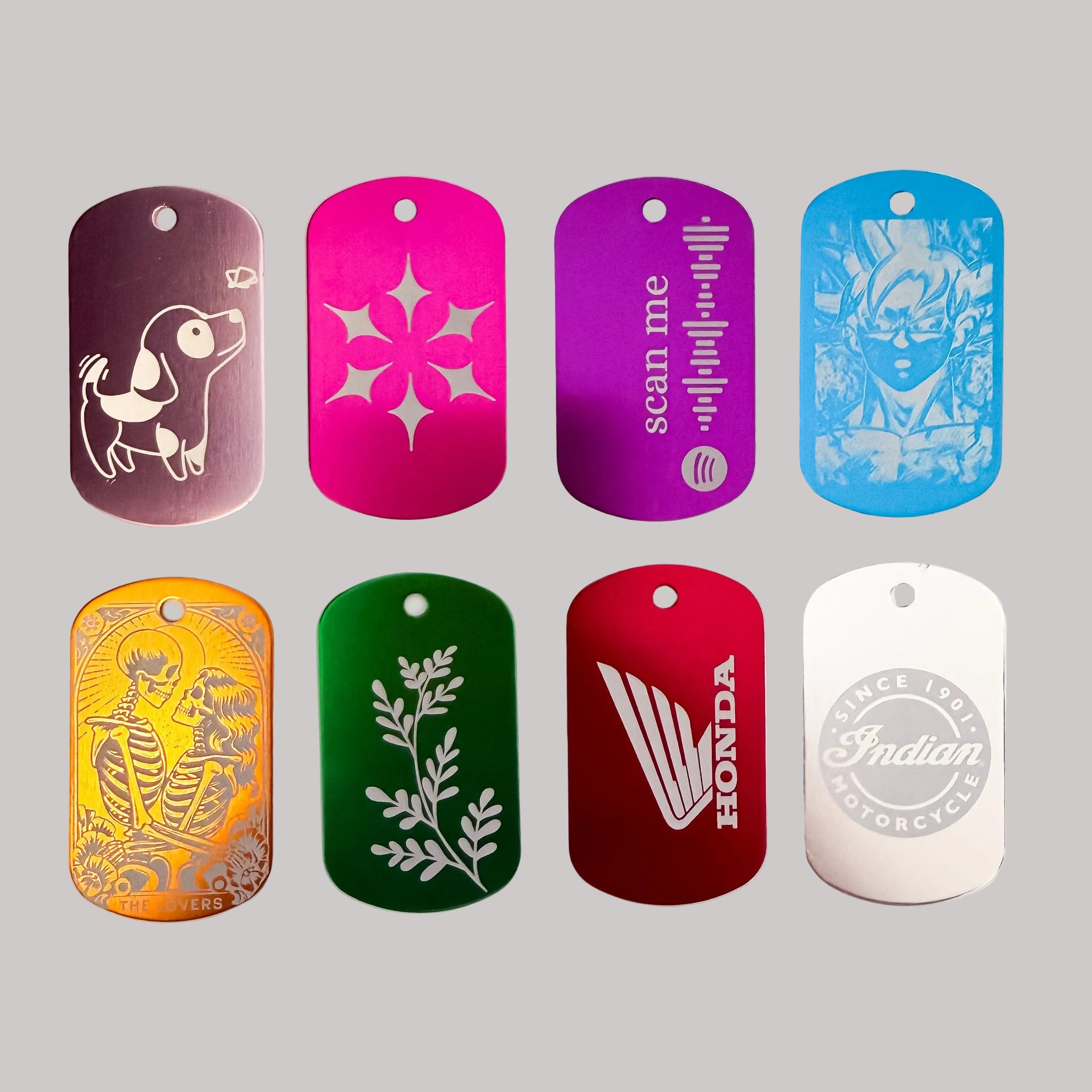 Personalisierte Anhänger mit Lasergravur